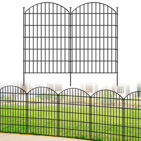 FOREHOGAR metal garden fence panel in black with 42-inch height