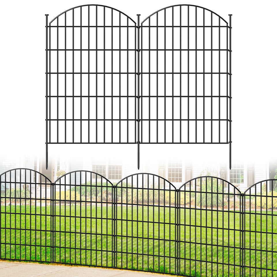 FOREHOGAR metal garden fence panel in black with 42-inch height