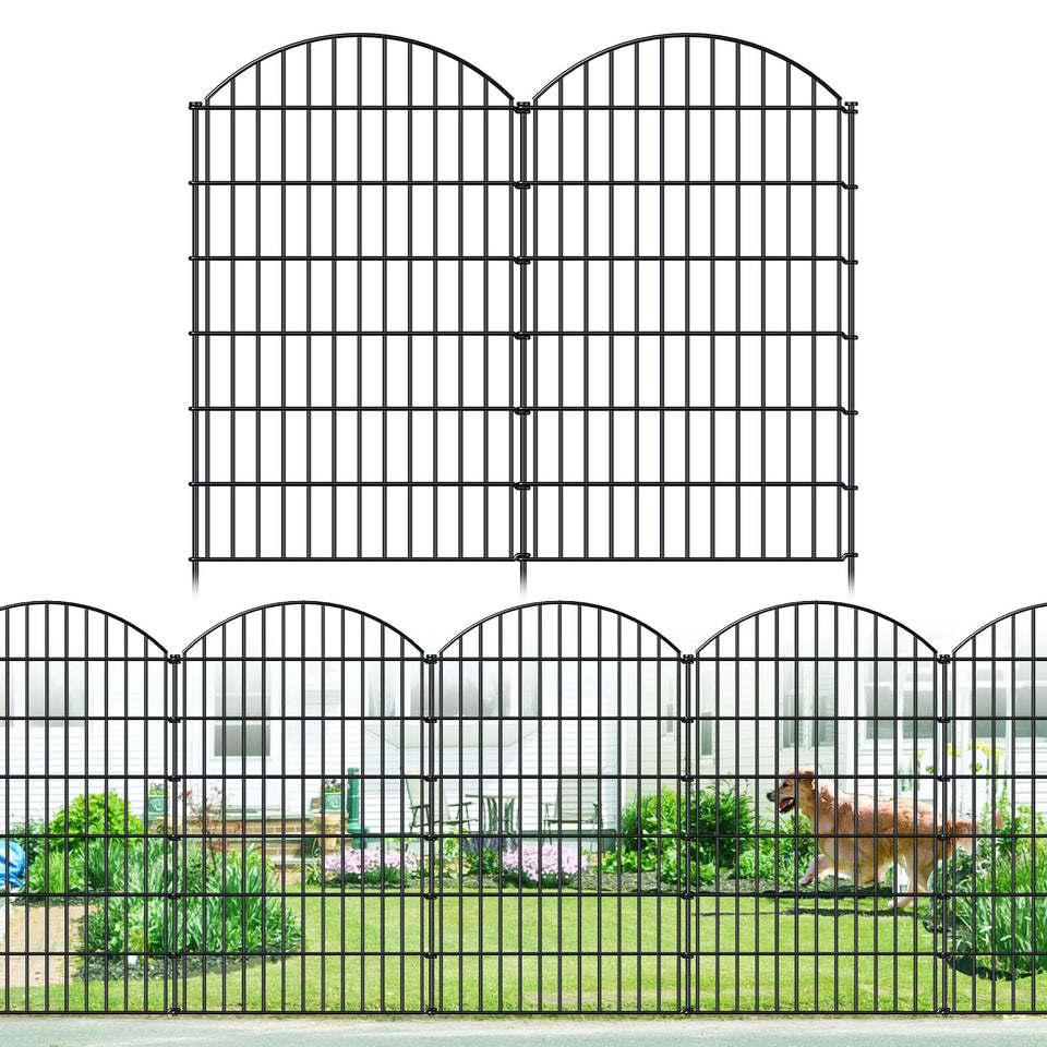 FOREHOGAR metal fence panel close-up shows sturdy welds for a durable garden border.
