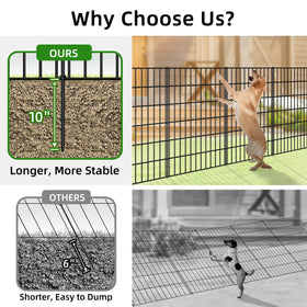 FOREHOGAR no-dig fence link system connecting panels and stakes