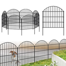 FOREHOGAR panel 28in black fence forms a durable yard border.