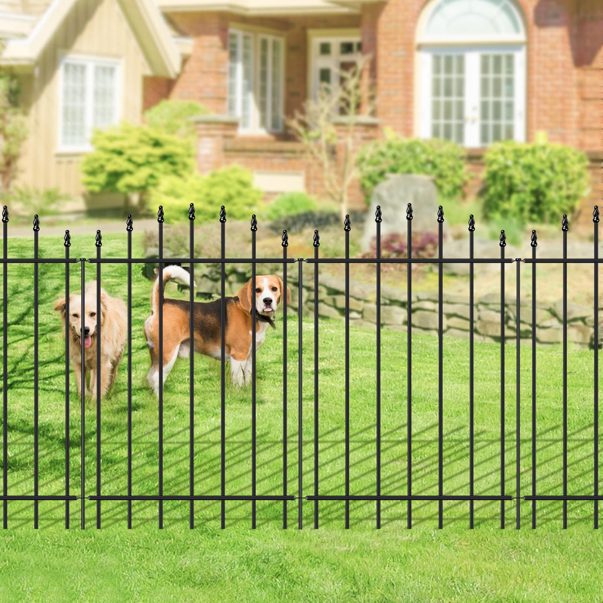 FOREHOGAR patio and lawn border fence enhancing landscape aesthetics