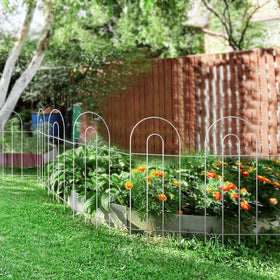 FOREHOGAR rustproof white powder-coated fence demonstrates durable outdoor perimeter.