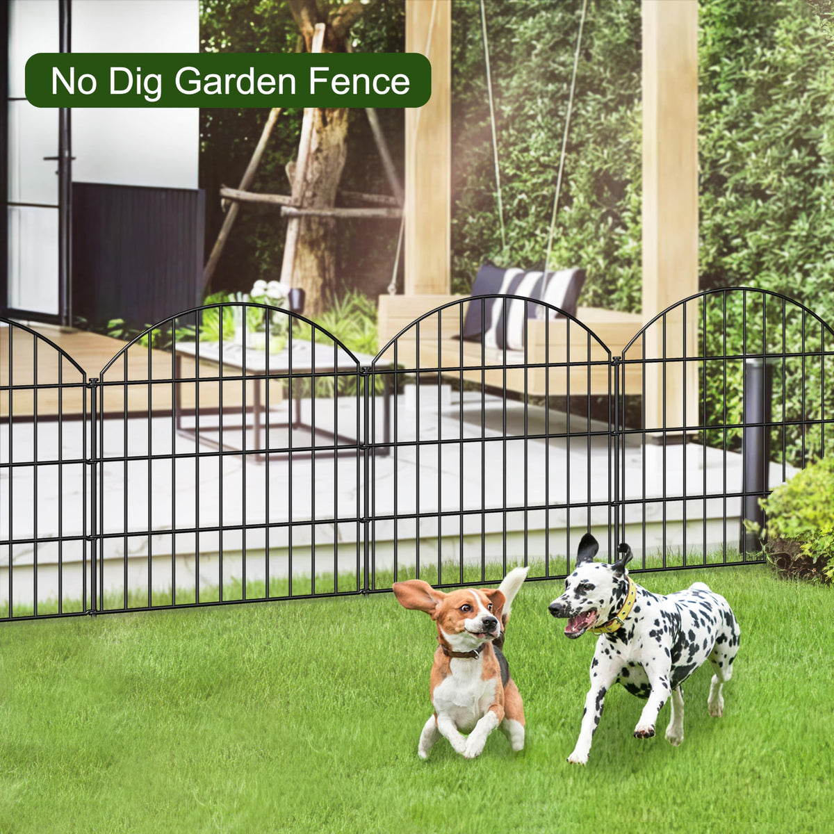 FOREHOGAR stake and panel assembly demonstrates easy no-dig setup for yards.
