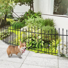 FOREHOGAR sturdy steel fence panel connection ensures reliable lawn borders