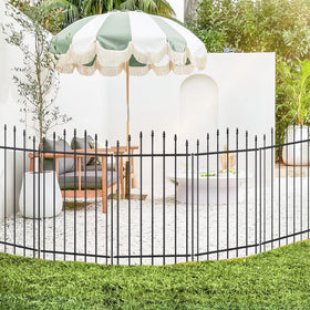 FOREHOGAR sturdy steel-tube construction provides durable support for outdoor borders and animal barriers.