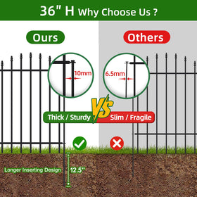 FOREHOGAR welded steel border fence tubing for outdoor durability