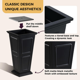Foresland planters arrive fully assembled, ready to elevate porches and patios