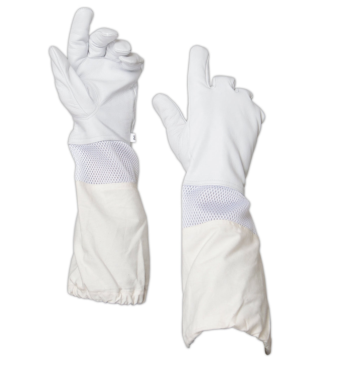FOREST BEEKEEPING SUPPLY goatskin leather gloves close-up for durable protection.