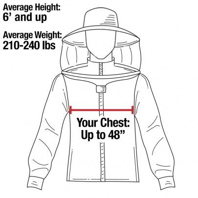 FOREST BEEKEEPING SUPPLY premium cotton jacket; lightweight and breathable for long sessions