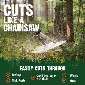 FORESTER 1-inch arbor hole detail enables versatile attachment options.
