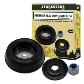 FORESTER brush cutter head conversion for Husqvarna 325 LX offers quick compatibility upgrade.