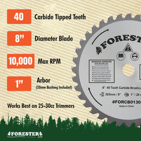 FORESTER 40 carbide teeth stay sharp for longer cutting sessions