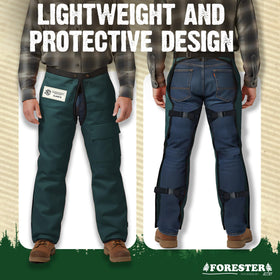 FORESTER chaps include a deep utility pocket for on-site tools