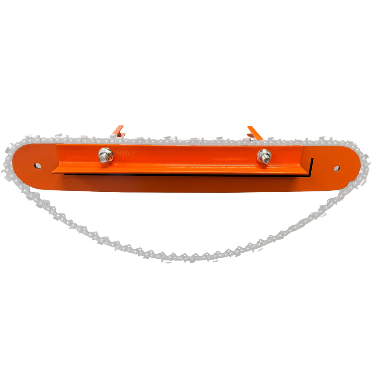 Forester filing vise with a 17-5 inch bar length supports larger chains.
