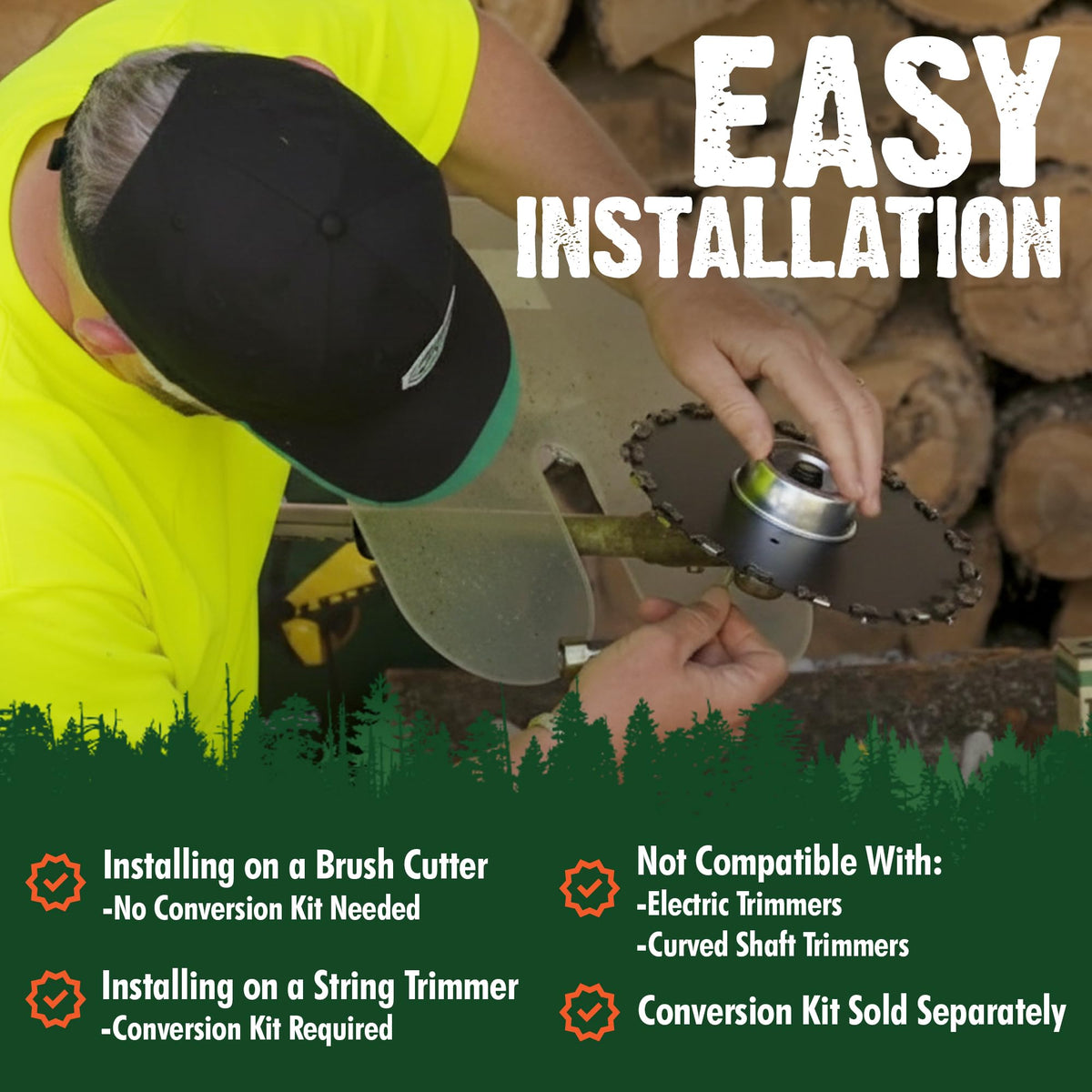 FORESTER compact 7-inch blade provides precise handling.