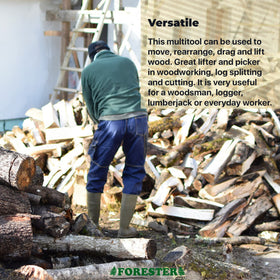 FORESTER log lifter ideal for moving pulpwood and firewood efficiently.