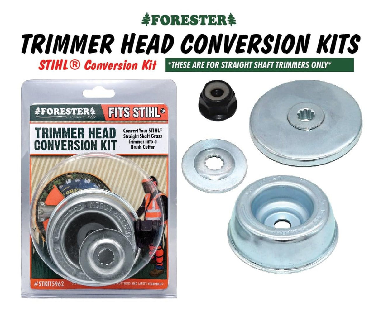 FORESTER Trimmer Head Conversion Kit compact design stores easily in a toolbox