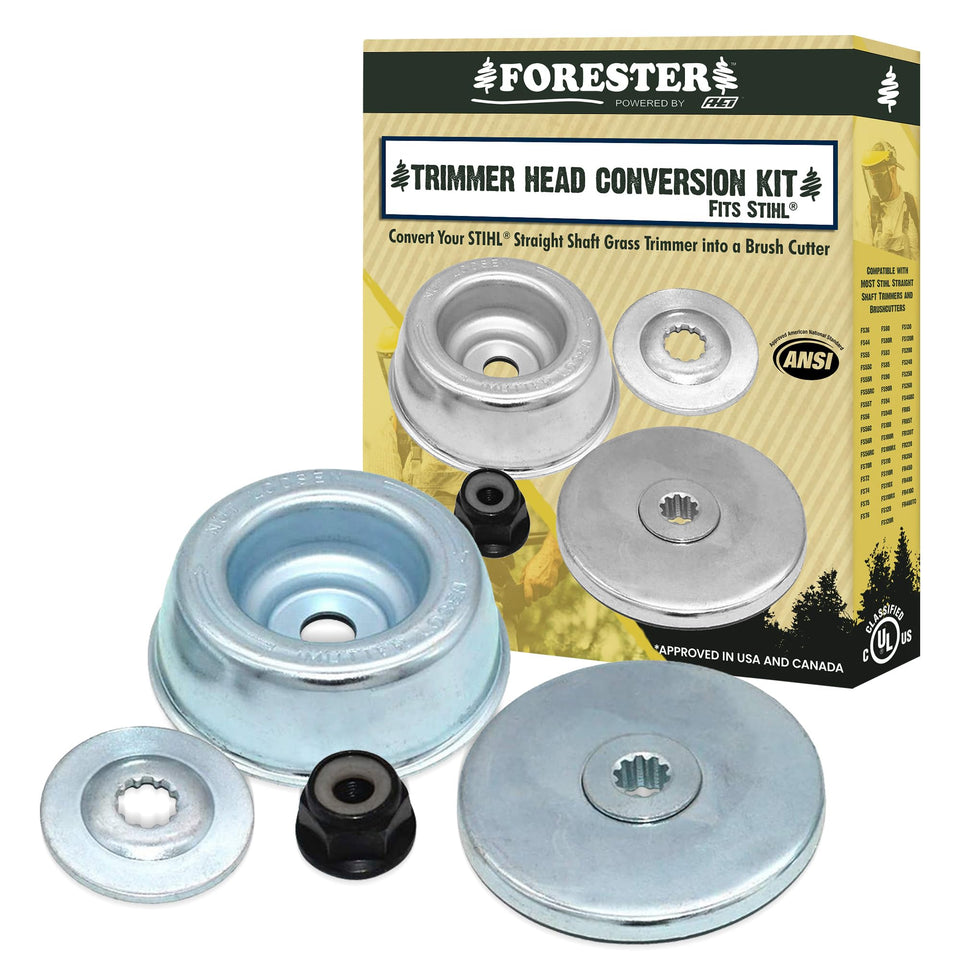 FORESTER Trimmer Head Conversion Kit compatible with Stihl straight shafts for versatile cutting tasks