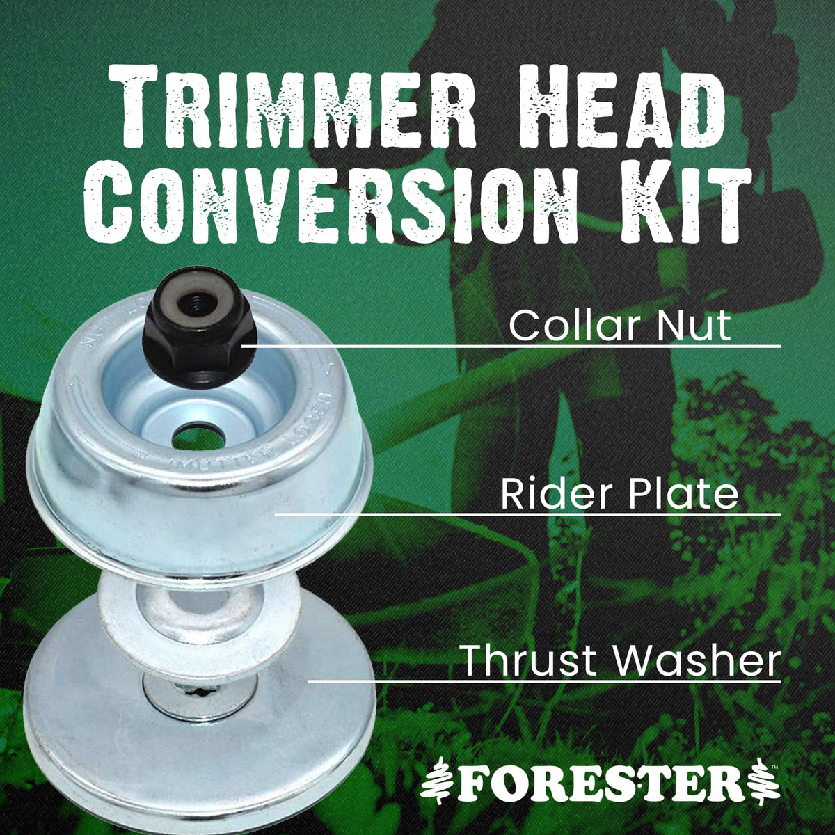 FORESTER Trimmer Head Conversion Kit installs quickly on Stihl straight shaft trimmers for reduced downtime