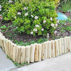 FOREVER BAMBOO edging along curved path for clean definition.