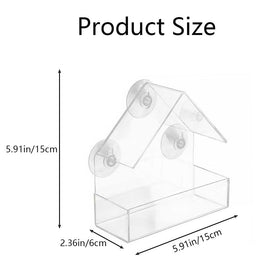 Forfuture-go clear acrylic window feeder enables up-close viewing of birds.