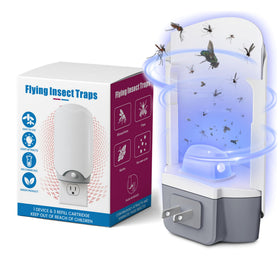 Forhimn Fly Trap Indoor with base plug showing dual placement options for continuous use
