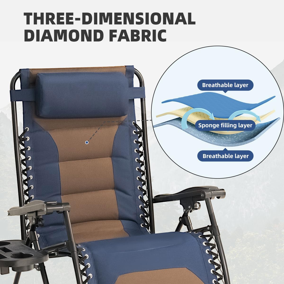 Foristrail patented safety reclining with seven positions for secure angle changes.