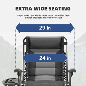 Foristrail chair backrest at 43in promotes full-body support during relaxation.