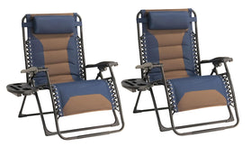 Foristrail zero gravity chair set with two oversized recliners for outdoor comfort.