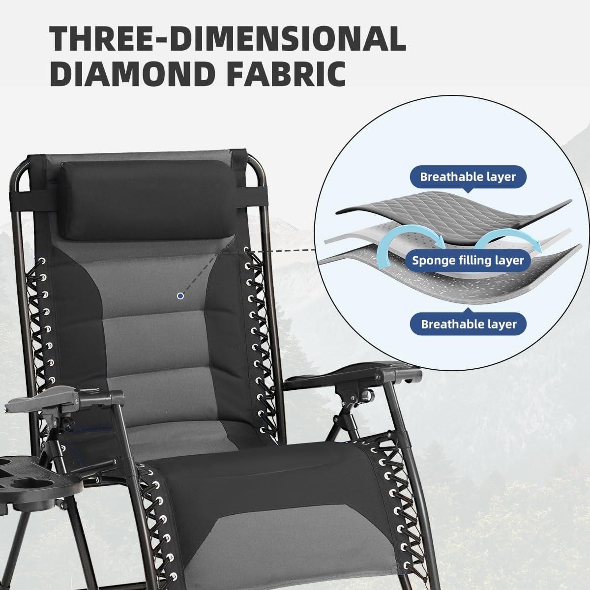 Foristrail chair side tray holds cups and devices for easy reach.