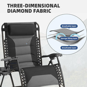 Foristrail chair side tray holds cups and devices for easy reach.