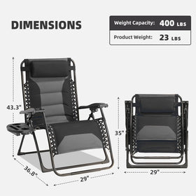Foristrail chair steel frame 1.2mm powder-coated resists corrosion and supports 400lbs.