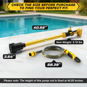 FormiPow 39.5 inch suction depth pulls water from shallow sources efficiently.