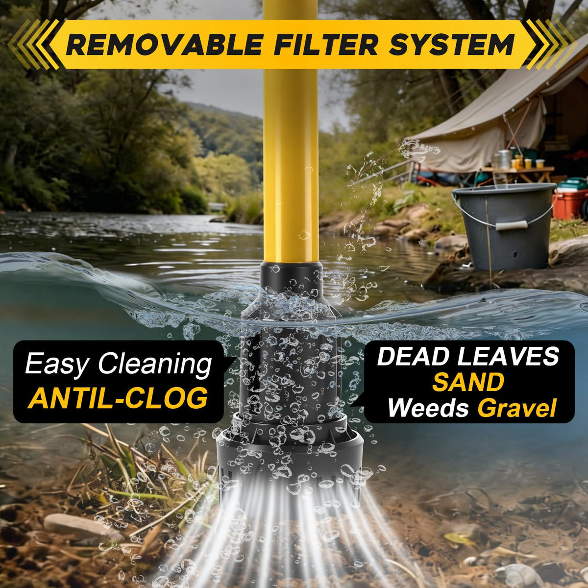 FormiPow brushless motor provides high RPM for reliable flow during garden, pool, and pond transfers.