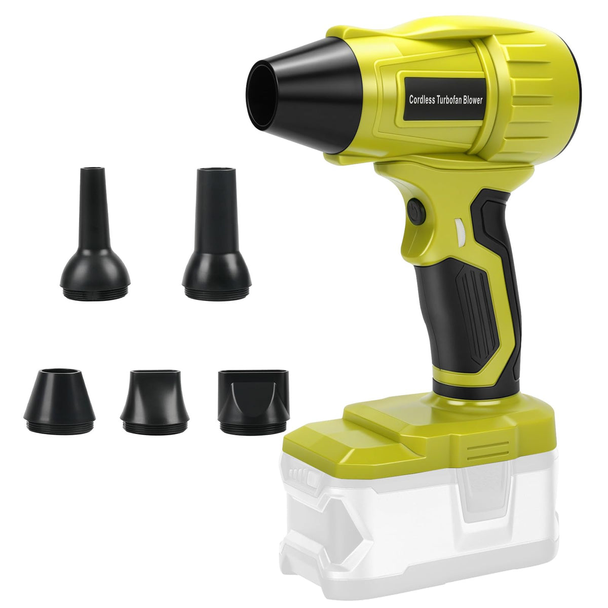 FormiPow cordless leaf blower with Ryobi compatibility for convenient outdoor use.