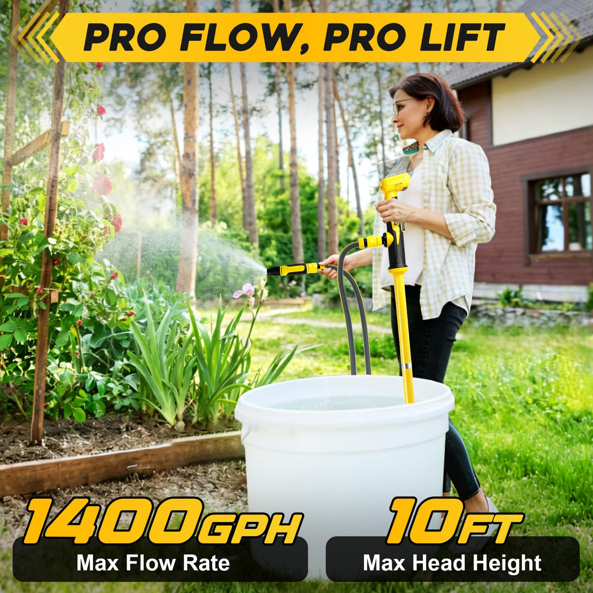 FormiPow cordless water transfer system enabling cord-free mobility with your existing Dewalt battery.