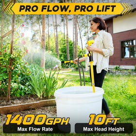 FormiPow cordless water transfer system enabling cord-free mobility with your existing Dewalt battery.