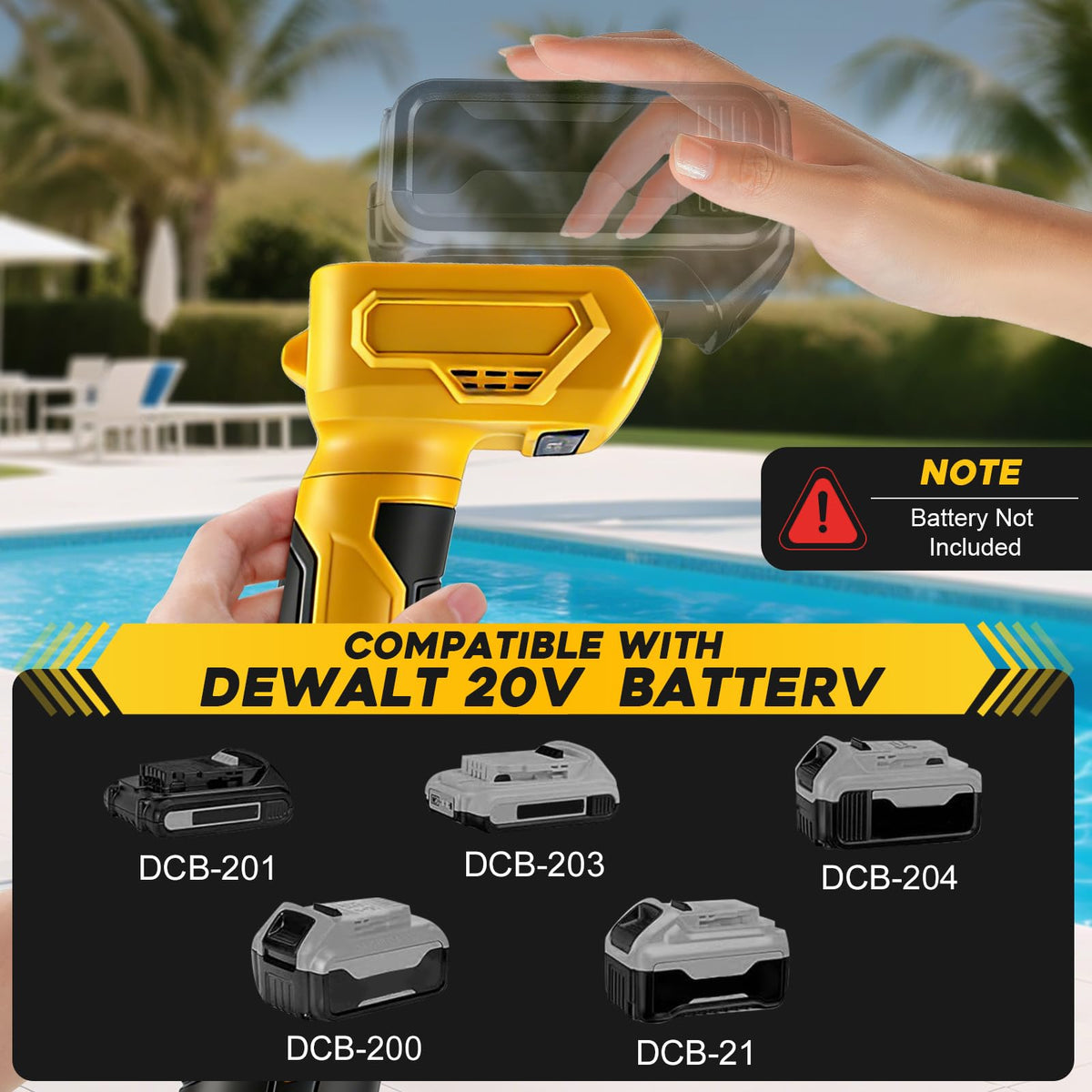 FormiPow compatible with Dewalt 20V batteries; battery not included.