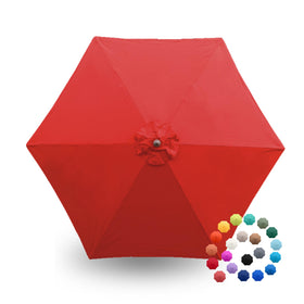 Formosa Covers 9ft 6-rib umbrella red fabric texture for durable shade.