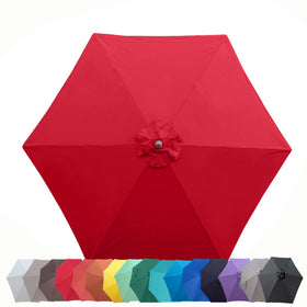 Formosa Covers red canopy shown on frame for size and fit.