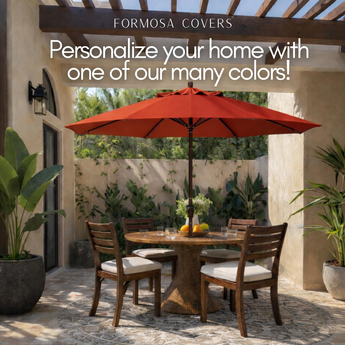 Formosa Covers double-stitched rib pockets enhance tension and durability.