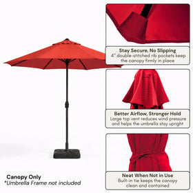 Formosa Covers vented-top design reduces wind stress on sunny days.