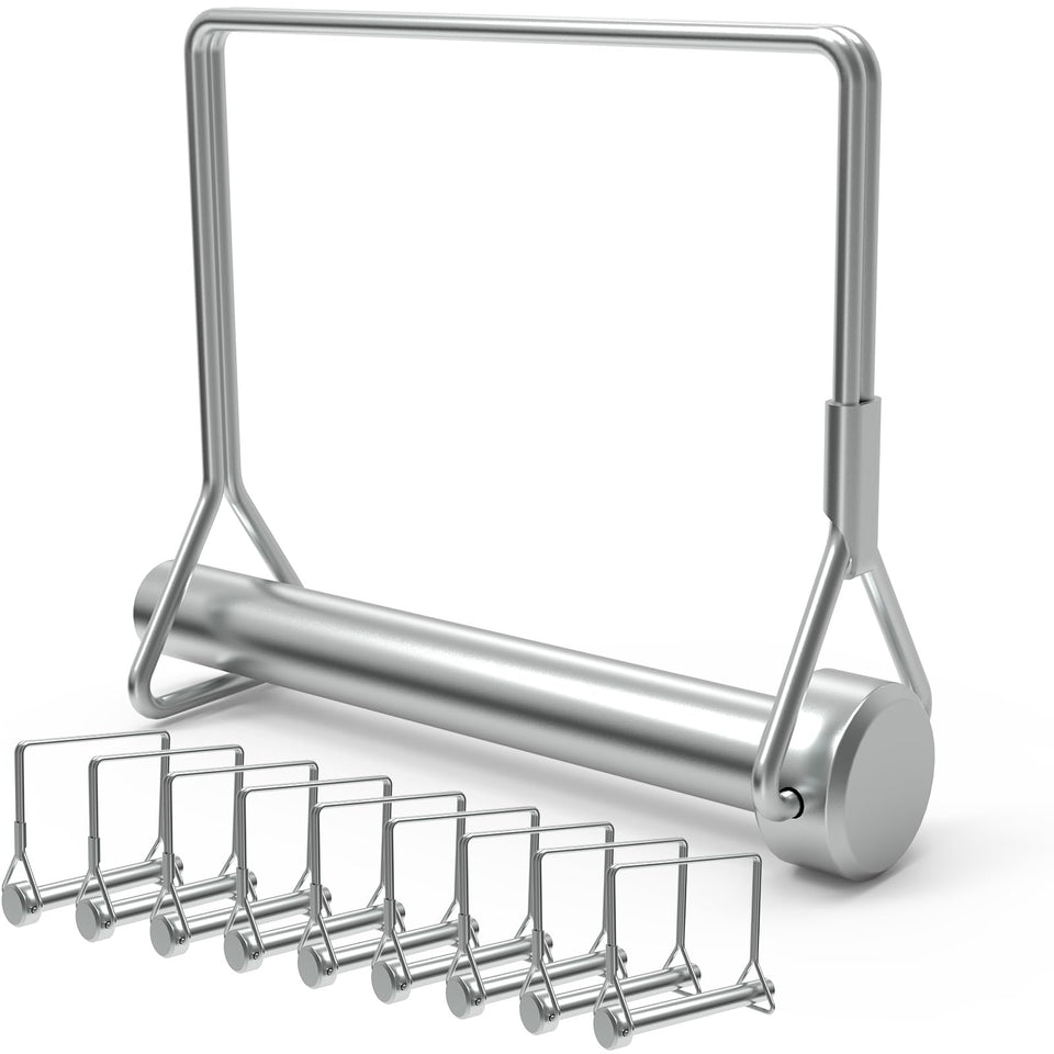 ForoGore 10-pack wire lock pin for 3/8-inch square trailer couplers, secure and easy to install.