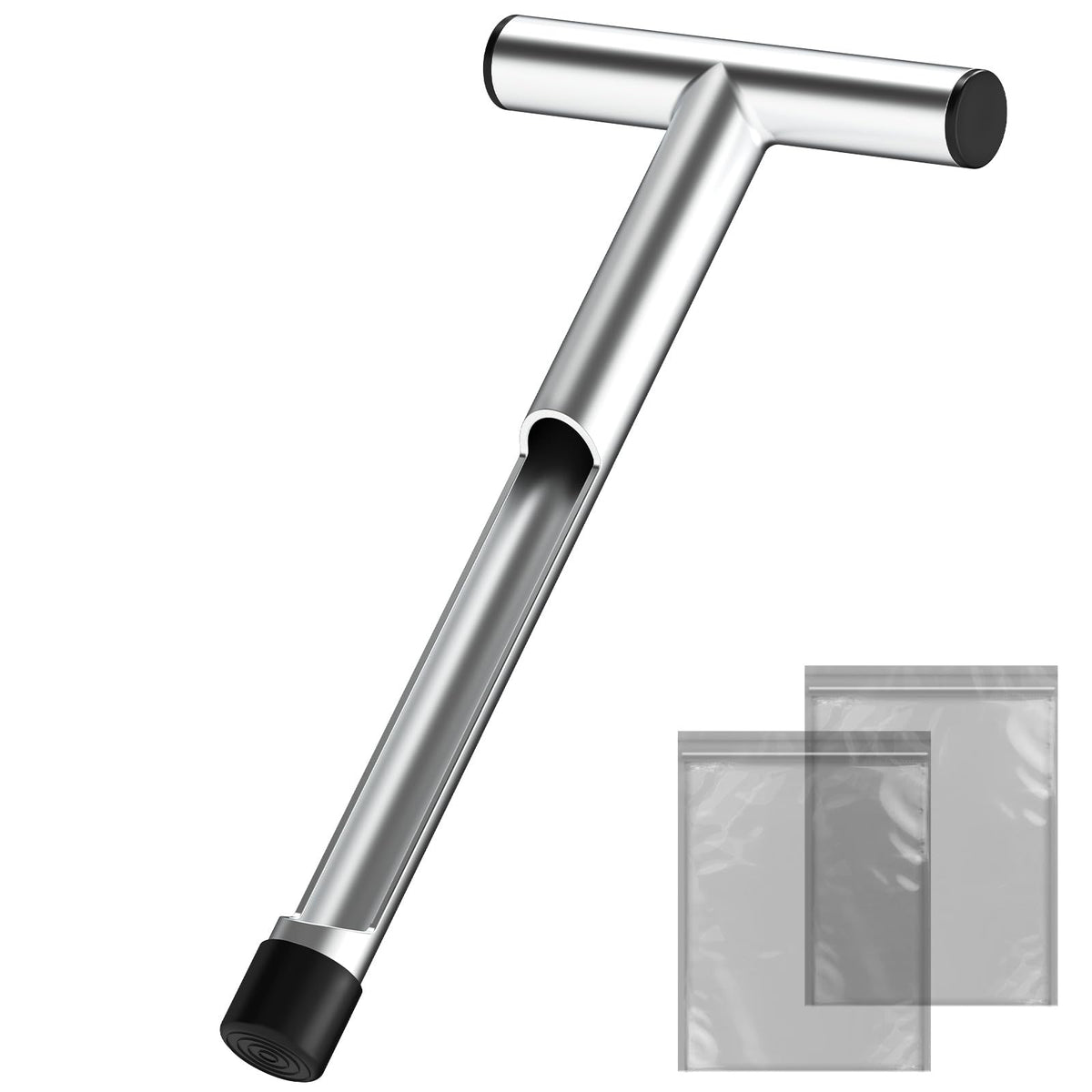 ForoGore 12-inch stainless steel soil probe for precise moisture sampling in gardens.