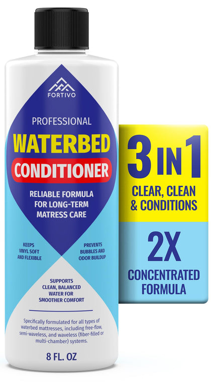 FORTIVO Waterbed Conditioner 2x Concentrated Bottle for efficient routine care