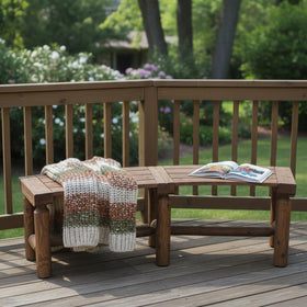 FORTUNO backless dining bench offers flexible backyard seating for gatherings.