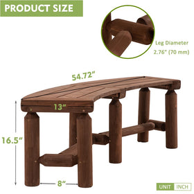 FORTUNO mocha cedar-fir porch bench suitable for durable garden seating.