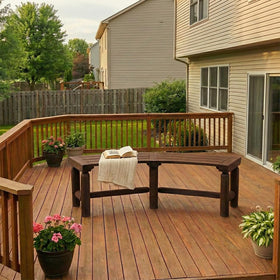 FORTUNO sturdy bench supports 500 pounds for multiple guests.