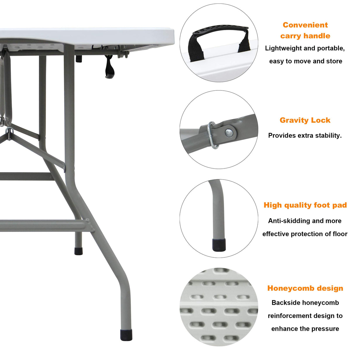 FORUP table showing honeycomb reinforcement for added rigidity